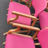 Series of vintage thermo folded armchairs