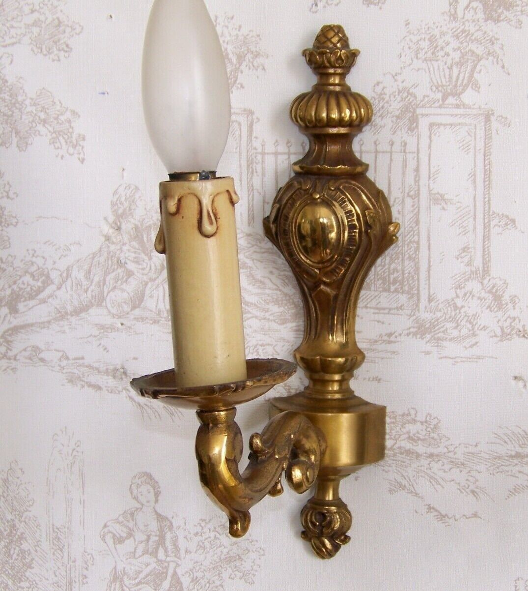 Pair of brass sconces