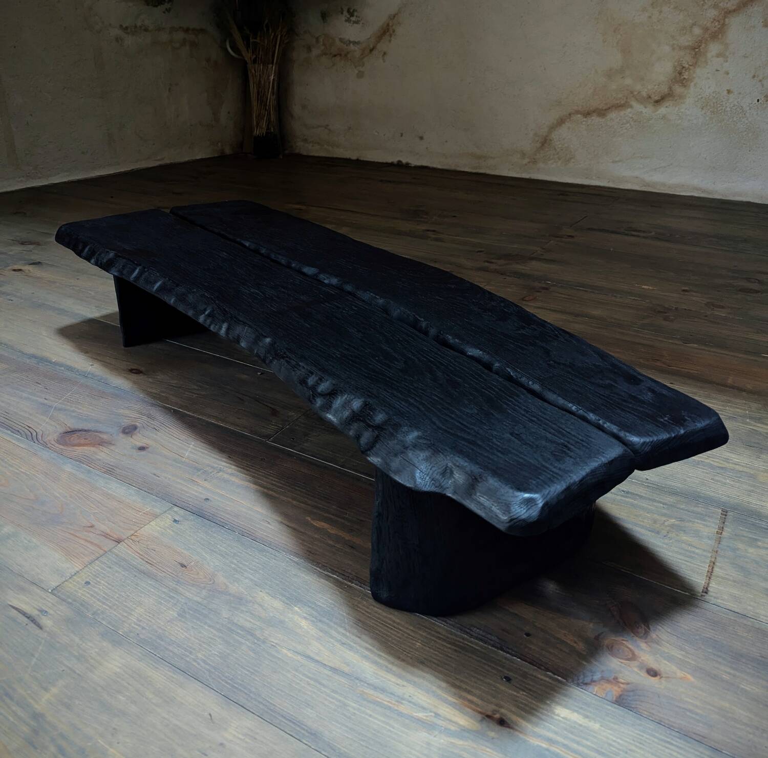 Burnt oak coffee table