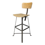 Chaise haute d'atelier Bienaise, chaise industrielle vintage