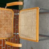 Cesca model design chair with armrests chrome version
