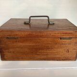 Old wooden box with handle