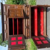 Meuble cabinet louis xiii double corps armoire renaissance ancien