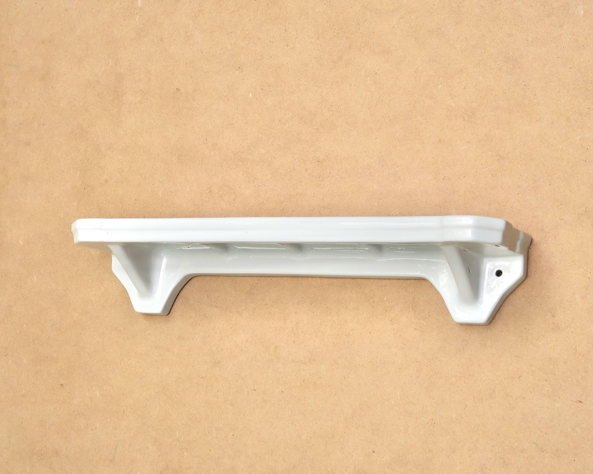 White Porcelain Art Deco Bathroom Wall Shelf