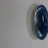 Danish mid-century blue turquoise large ceramic plate by H.A. Kahler