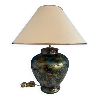 Line lacquered table lamp in glass unique piece 1970-1980