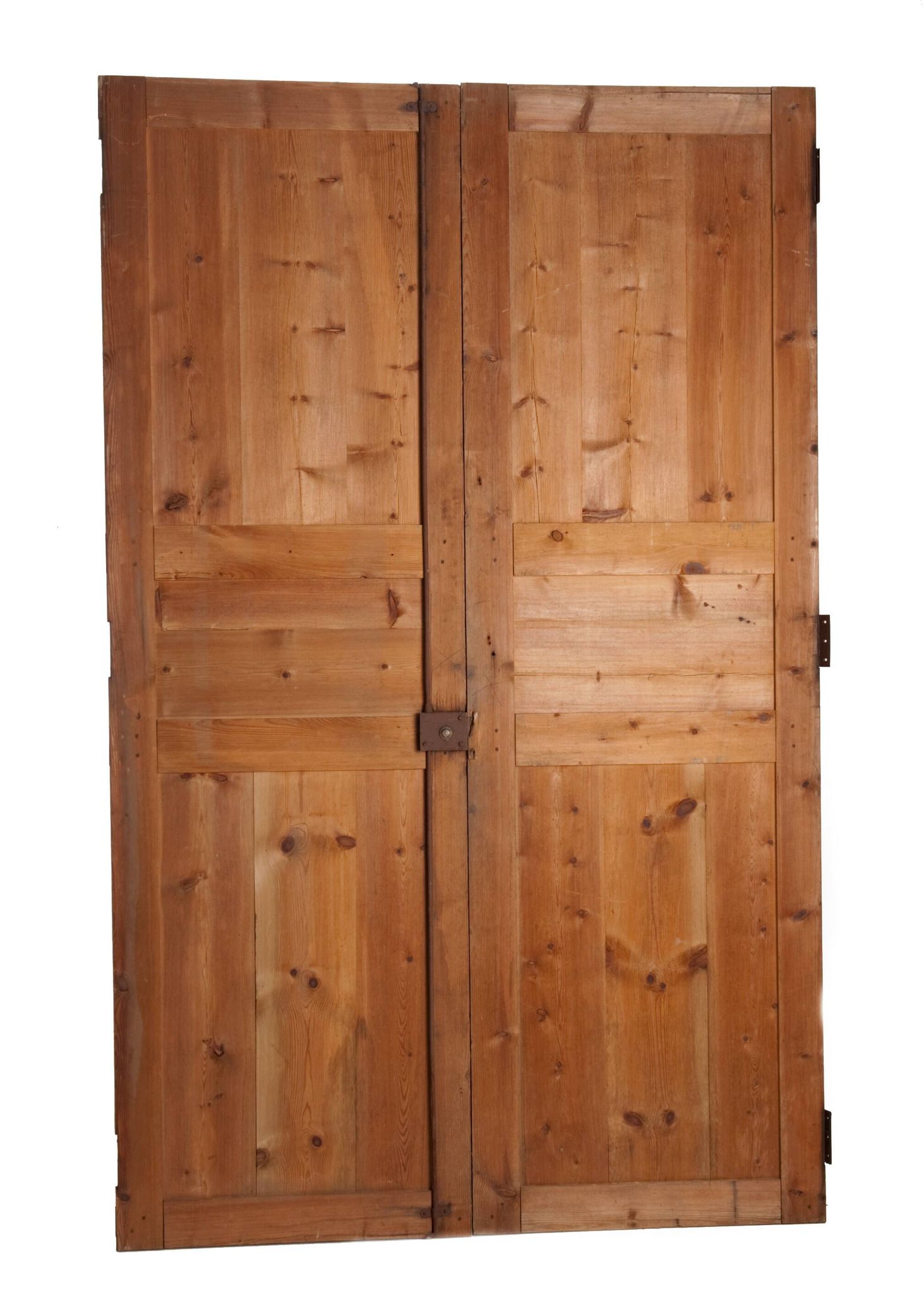 Porte double vantaux d'intérieur en sapin  fin 18eme