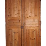 Porte double vantaux d'intérieur en sapin  fin 18eme