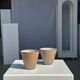 Set of 2 cups / mug Indonesian ceramic (matte brown)