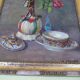 Ancien tableau huile sur carton René Champion