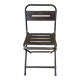 Folding industrial metal chair