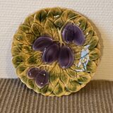 Set of 8 dessert plates in Sarreguemines barbotine
