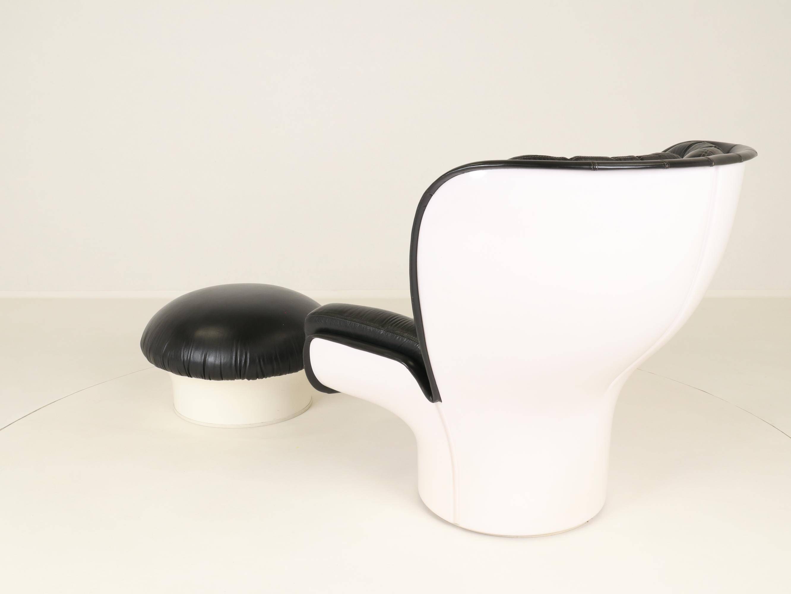 Elda Chair and Ottoman by Joe Colombo for Comfort, Italy, 1970s
