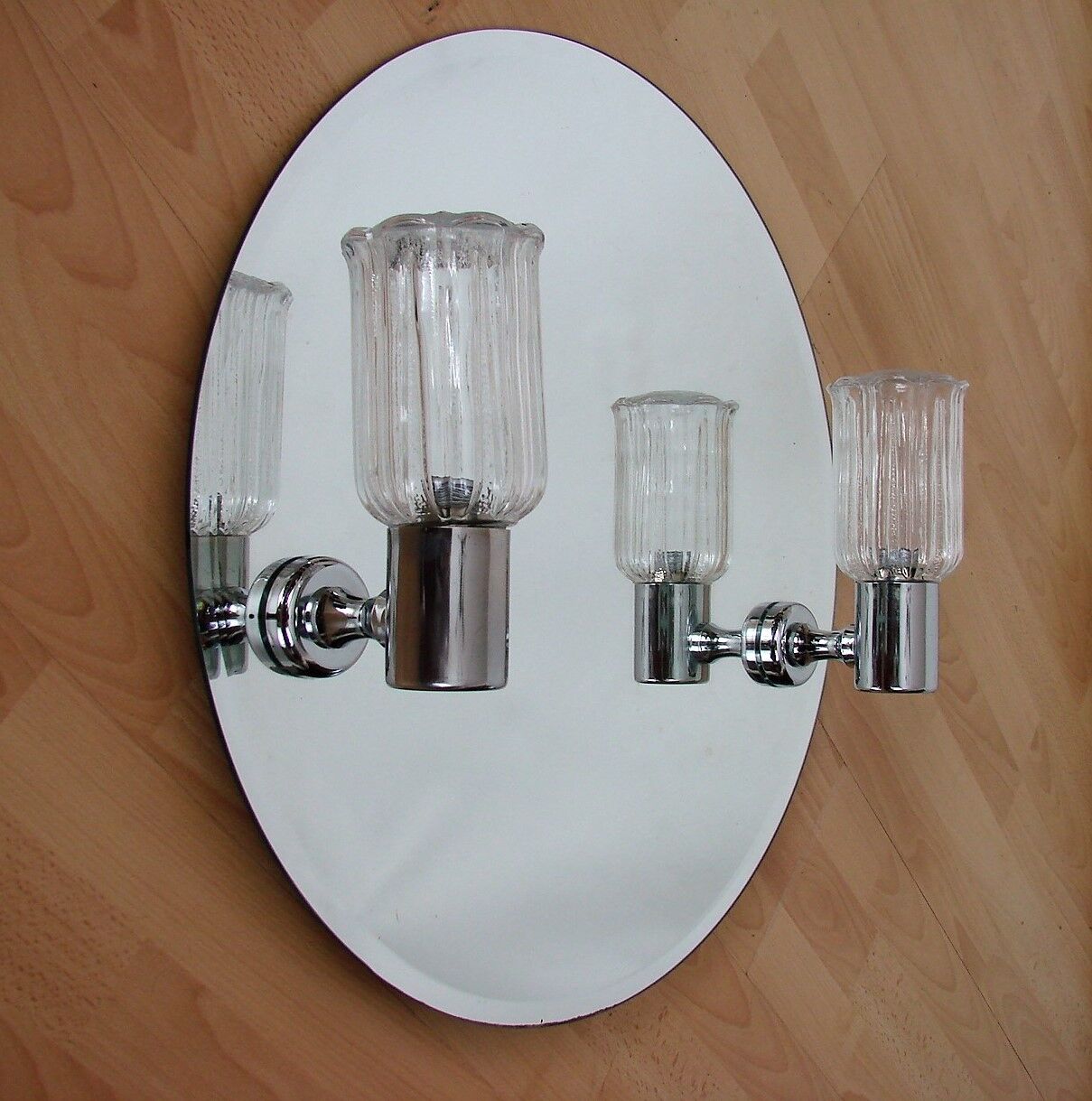 Mirror with sconces, 1980s