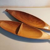 Pair of wooden appetizer dishes