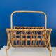 Vintage rattan magazine holder