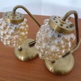 Amber Bubble Table Lamps by Richard Essig for Saku Leuchten, 1960s, Set of 2