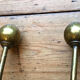 2 patères doubles porte manteau laiton vintage
