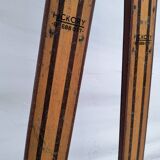 Vintage rossignol hickory olympic 41 skis pair