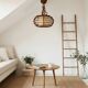 Vintage rattan suspension cage, 1950s