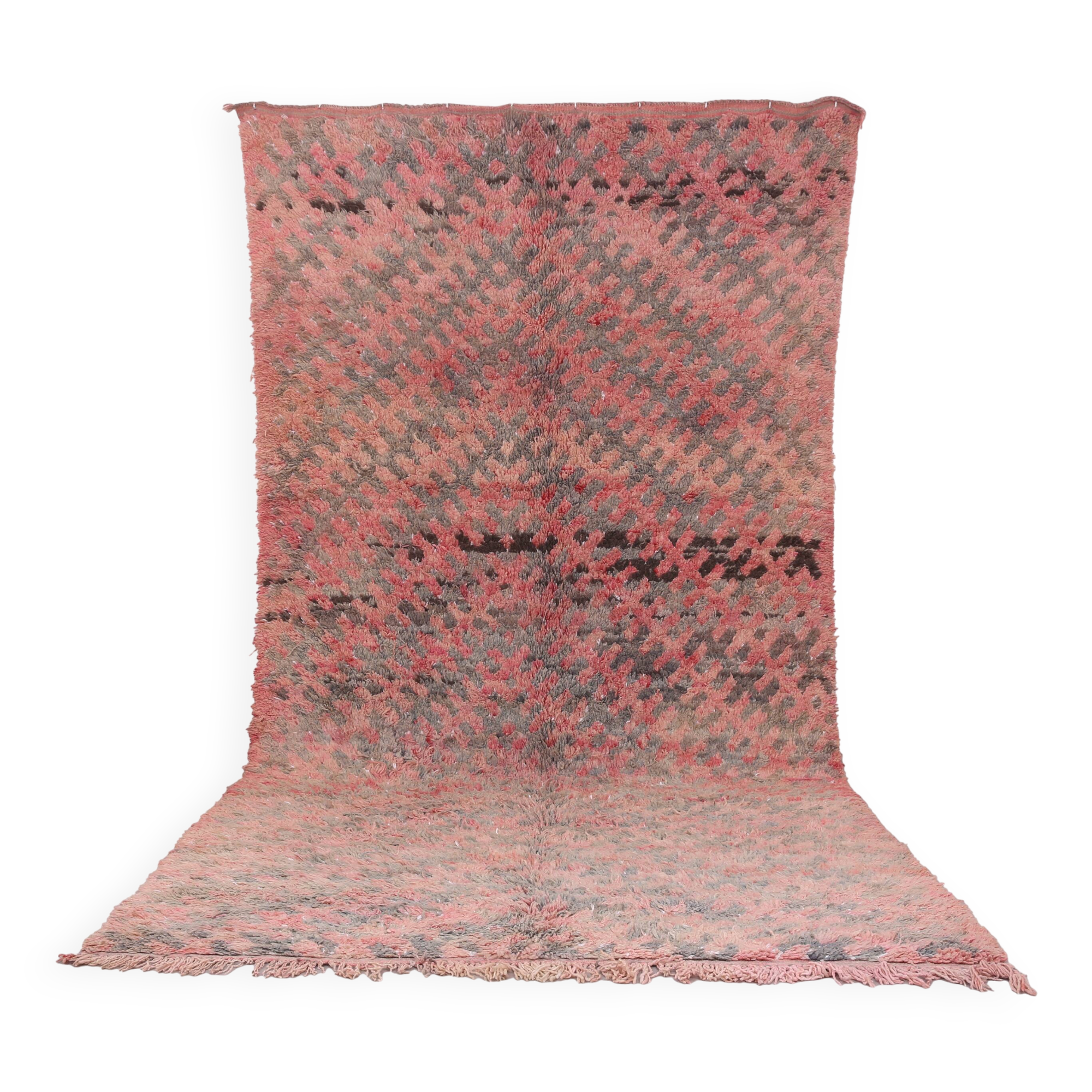 Pink Vintage Moroccan Rug 180 x 360 - Berber Wool Rug - Handmade Rug Boho