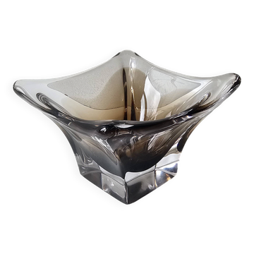 Vide poche en verre de Murano Sommerso marron transparent