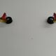Pair of red metal wall lights AGE, 1970s, Italy