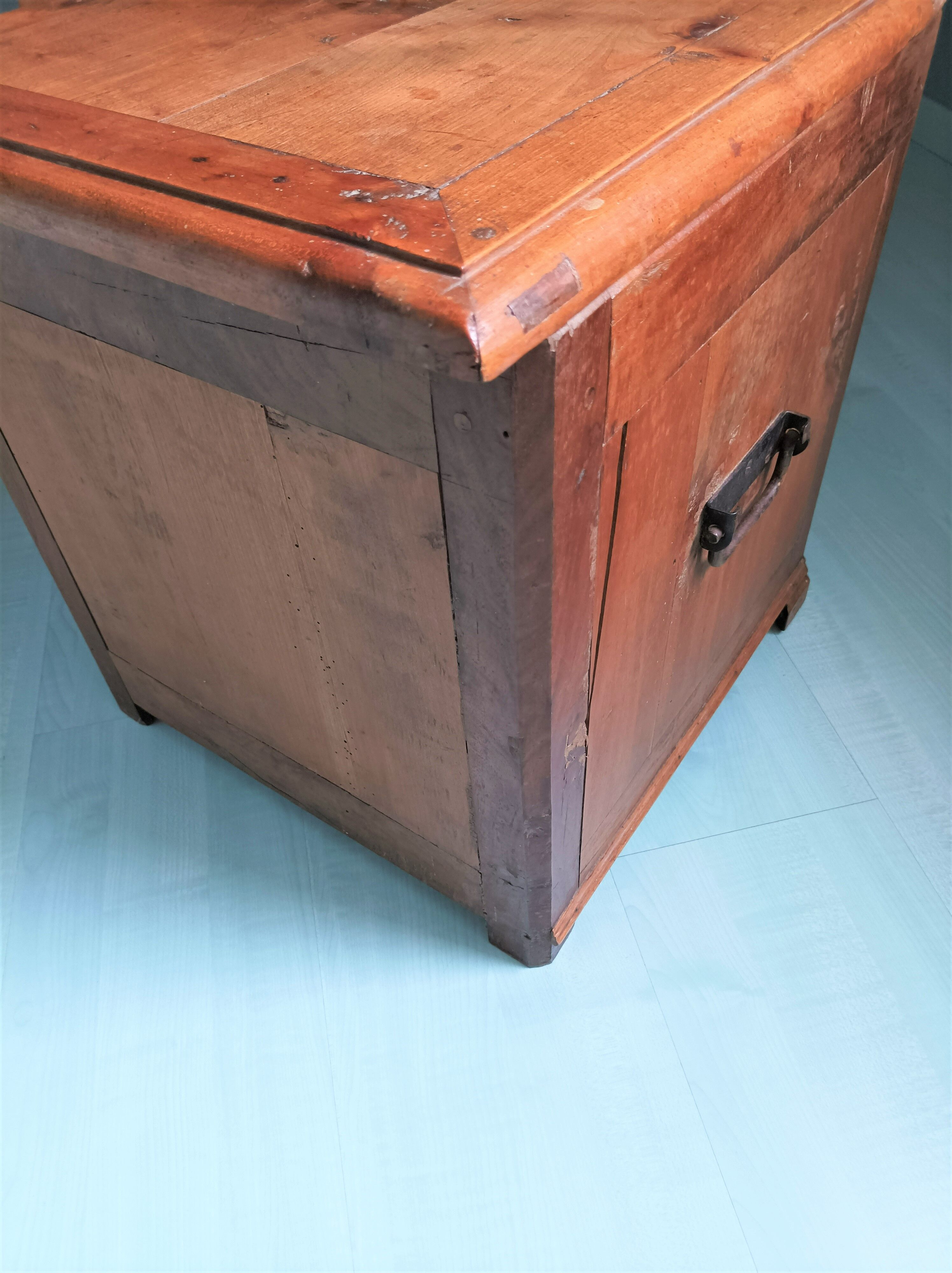 Small solid oak chest