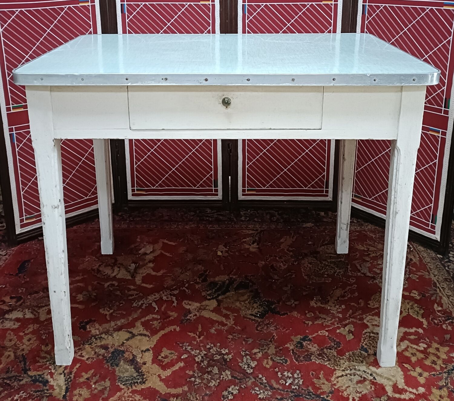 Vintage formica and wood table, 50s