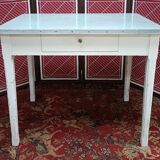 Vintage formica and wood table, 50s
