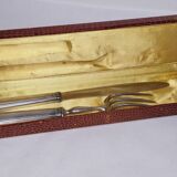 Art Deco silver plated lamb cutlery