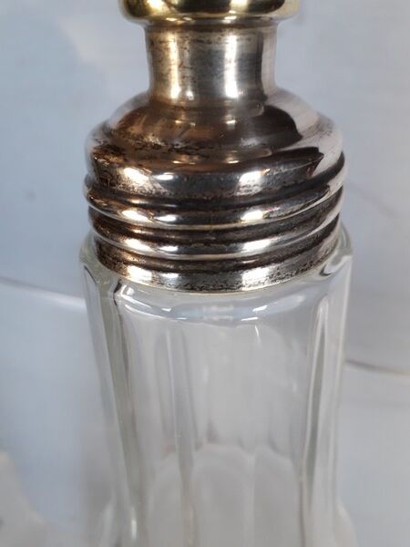 Sugar-washer - The perfect - glass and silver metal 1950