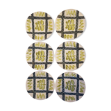 Série de 6 assiettes à entremets vintage Pornic