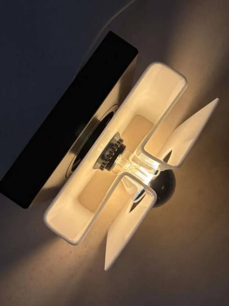 1970s plexiglass wall light
