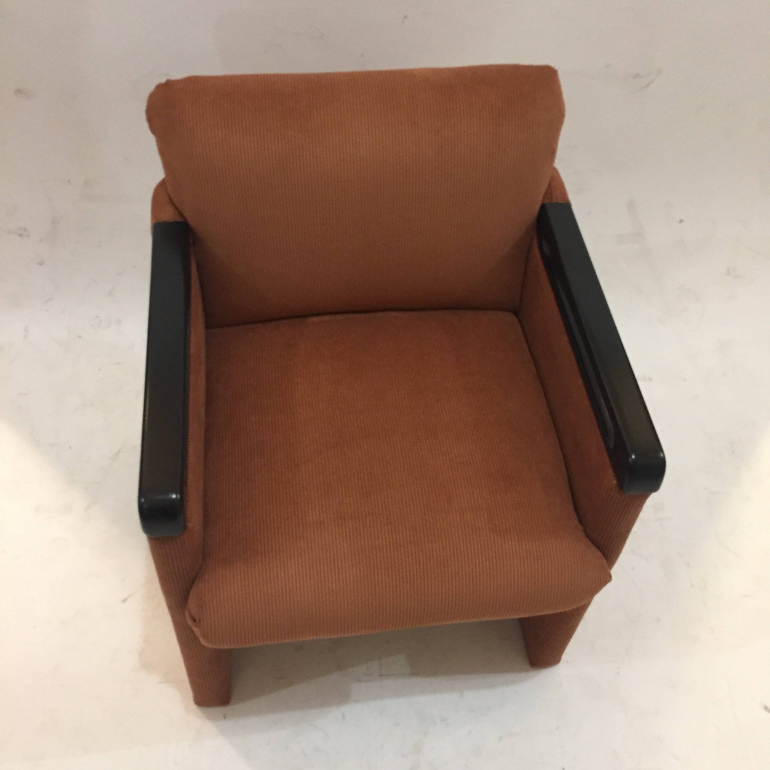 Pair of reupholstered armchairs from the 1980s.