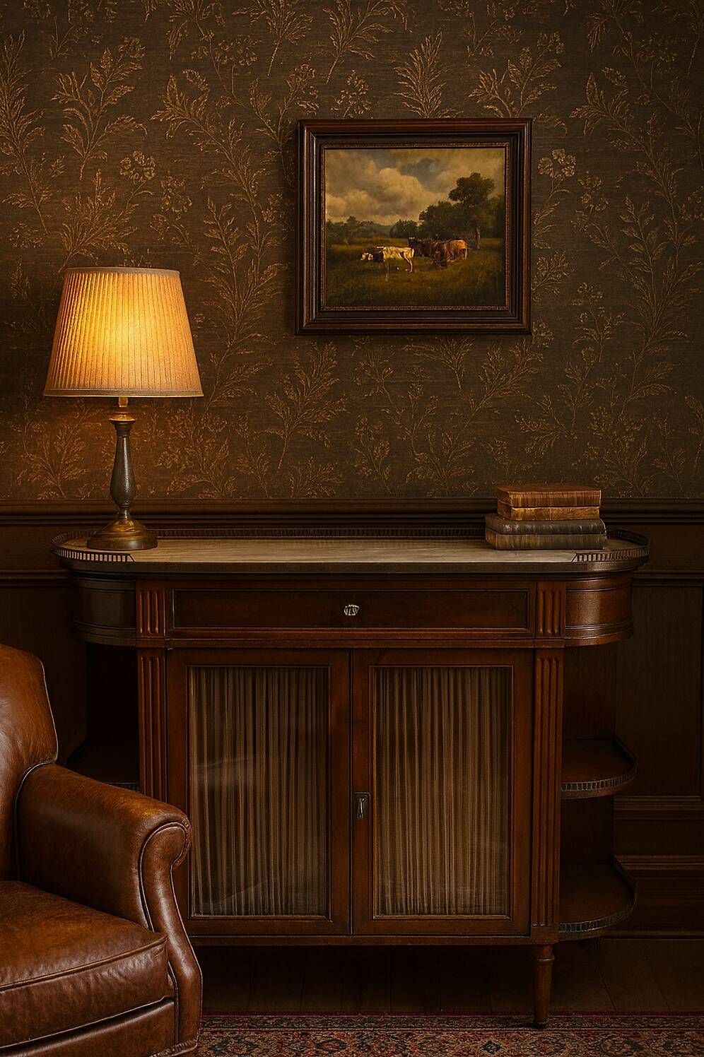 Antique English sideboard, 1940s/50s