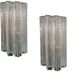 Murano glass tube tronchi sconces, 1980s, set of 2