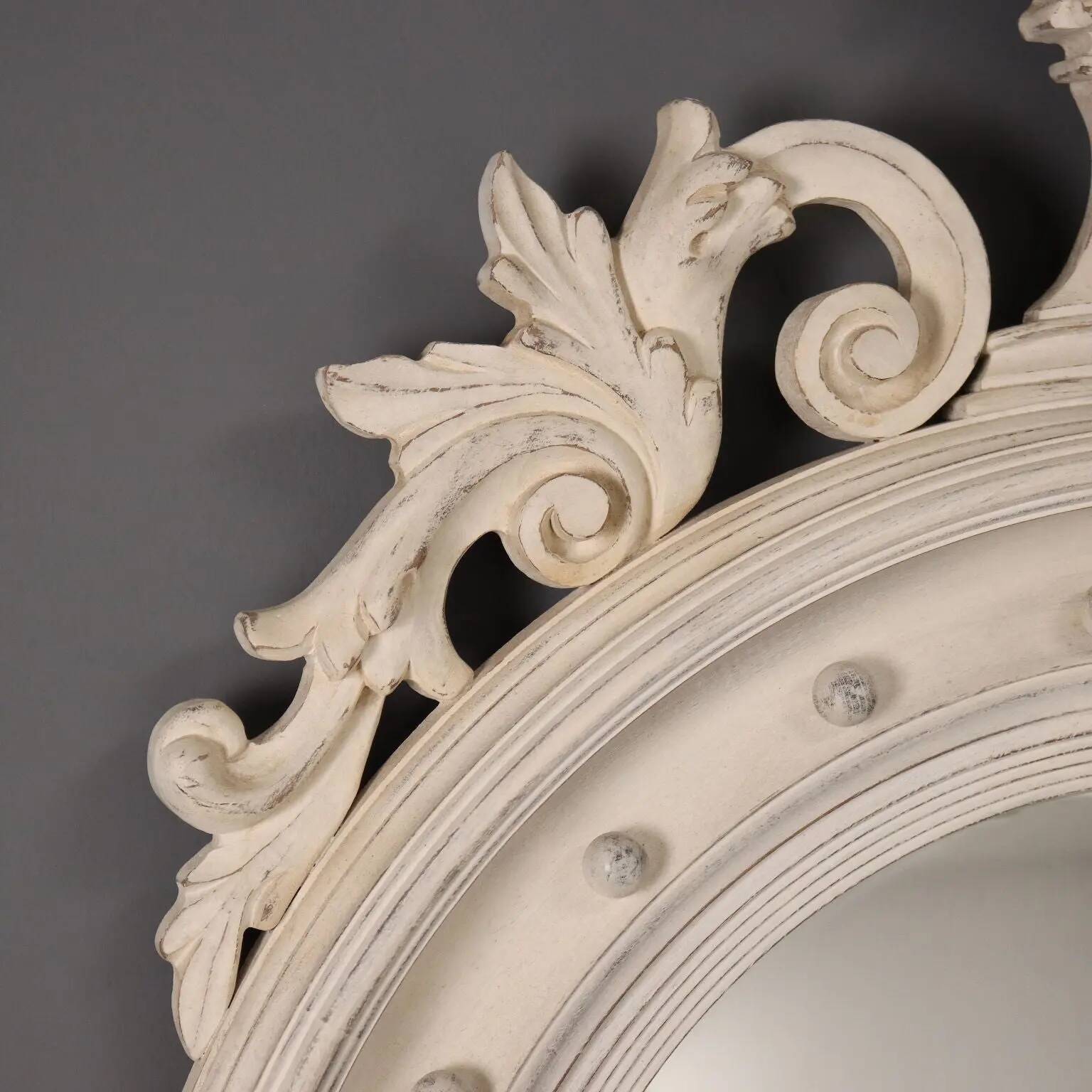 Antique Regency mirror in gilded wood, Italy, early 20th century.