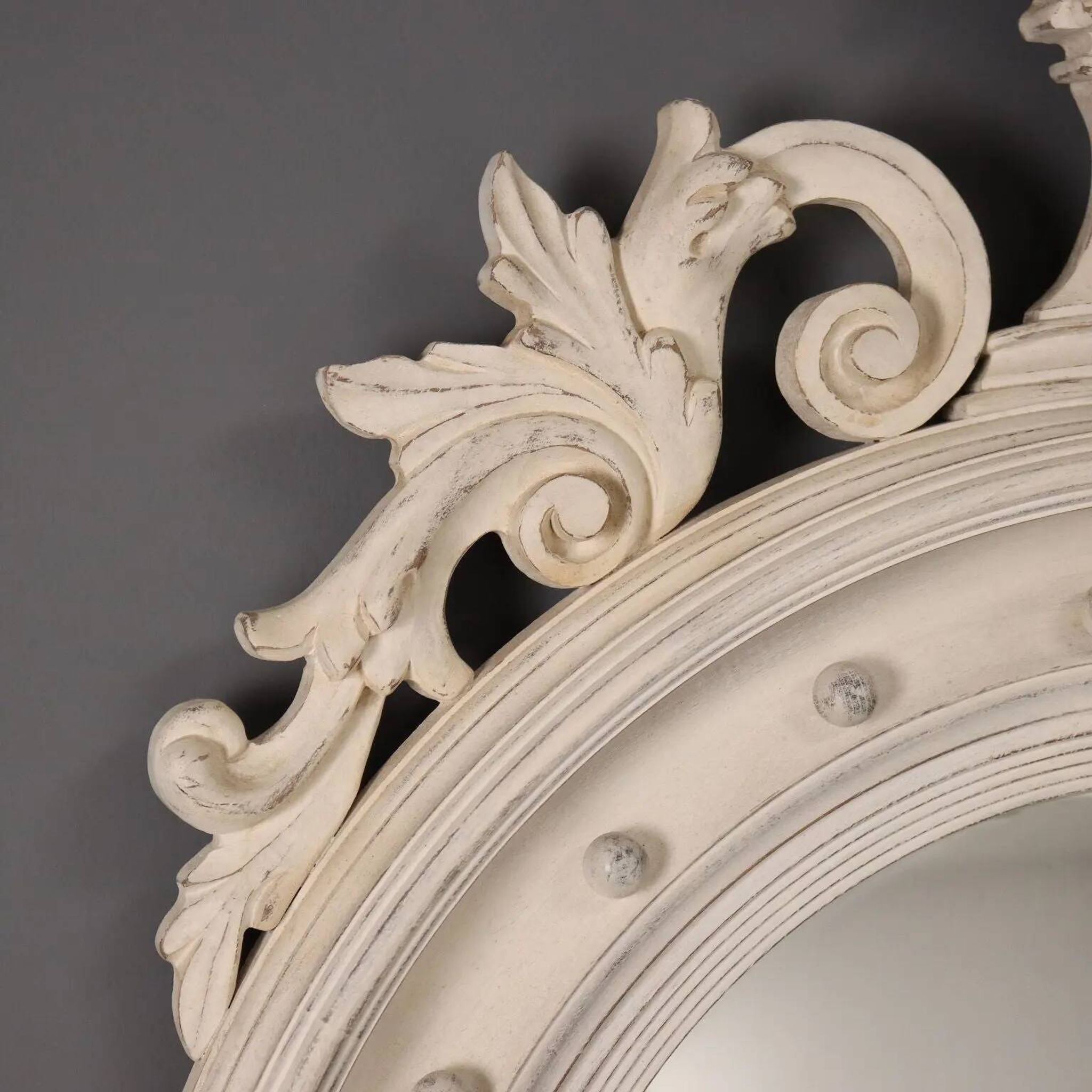 Antique Regency mirror in gilded wood, Italy, early 20th century.