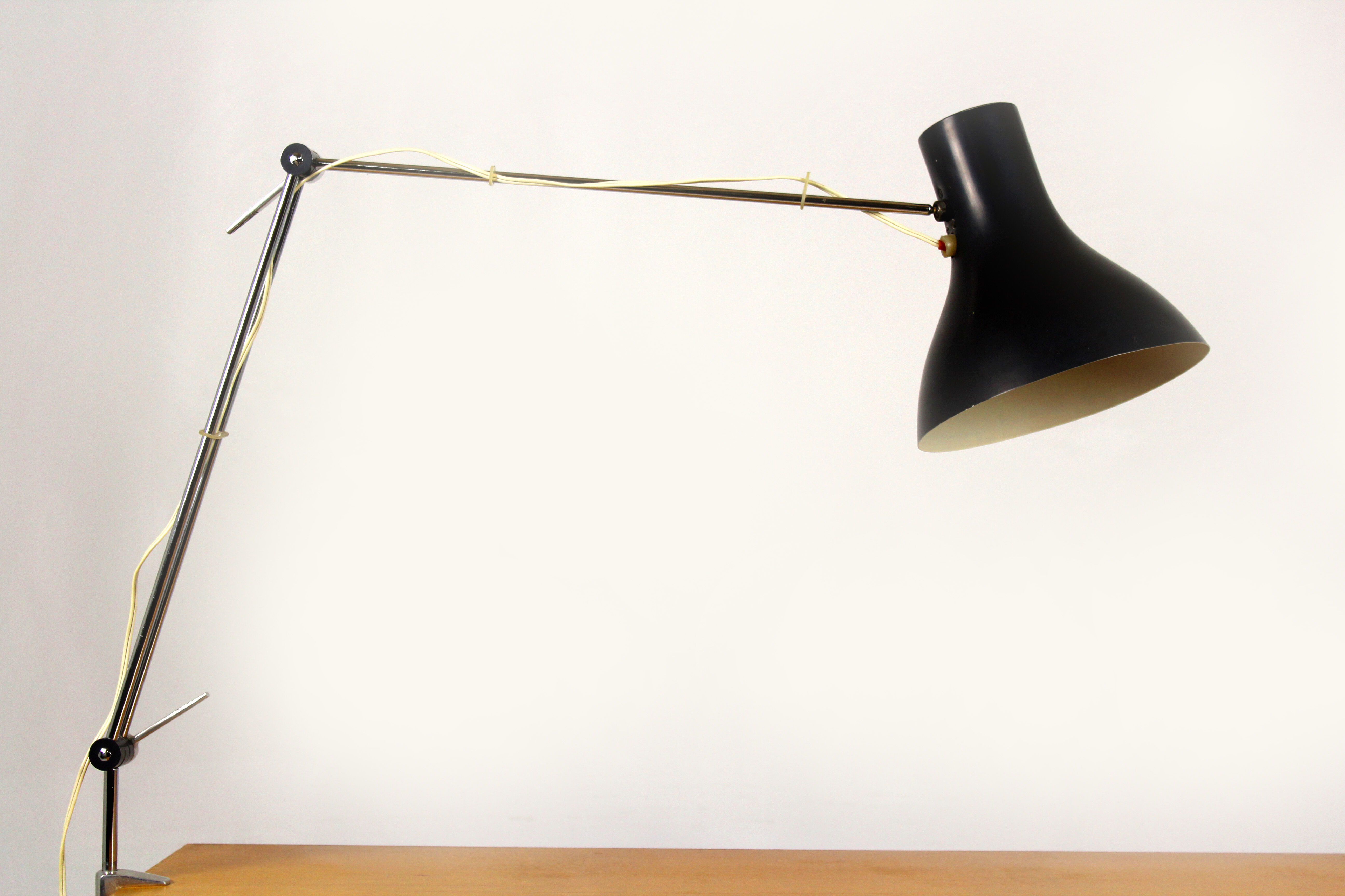 industrial table lamp by Josef Hurka for Napako, 1960