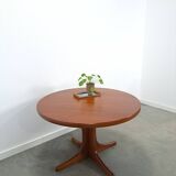 Rond ovaal teak uitschuifbare eettafel