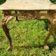 Louis XV coffee table in white Carrara marble with a gilded bronze base.