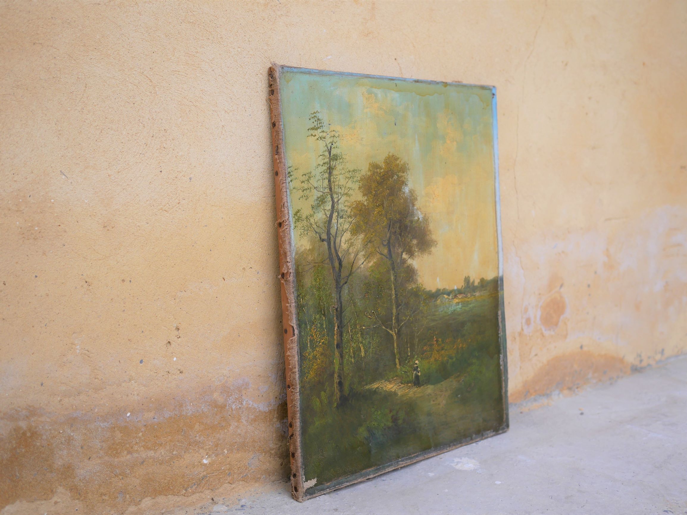 Ancient Landscape Painting, Painting on Canvas