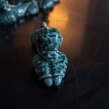 12 green ceramic cutlery holders