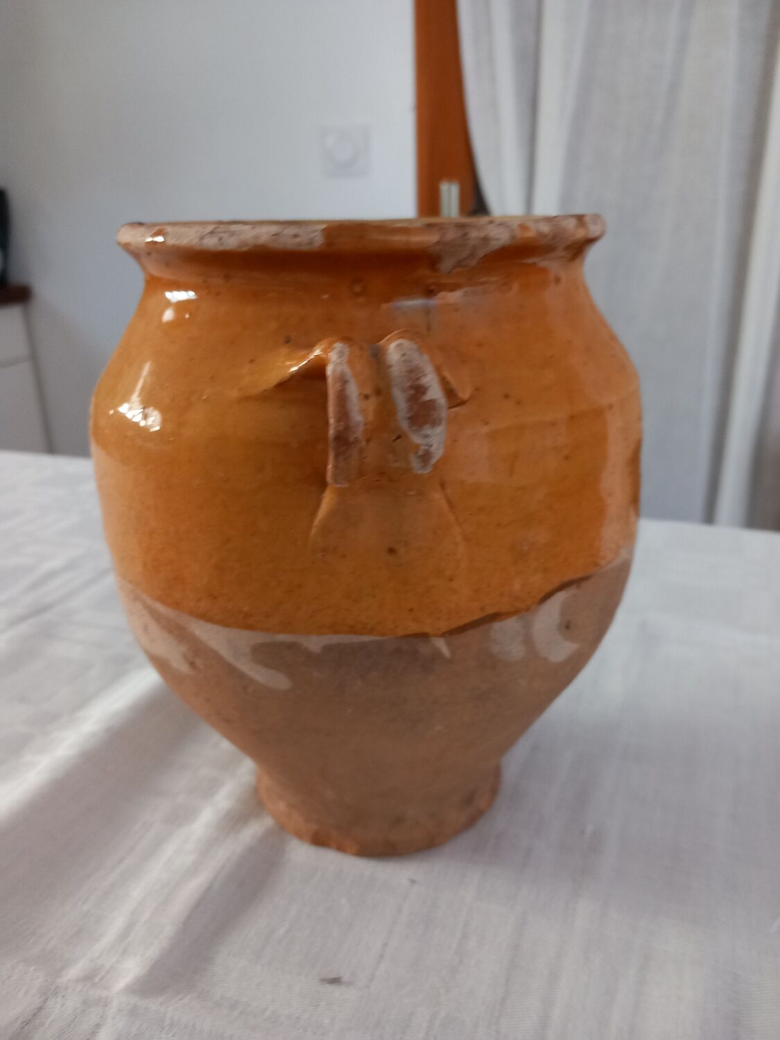 Pot en terre cuite vernis, sud de la France