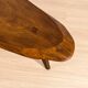 Brutalist Solid Oak Slab Coffee Table, Central Europe, 1960s–1970s