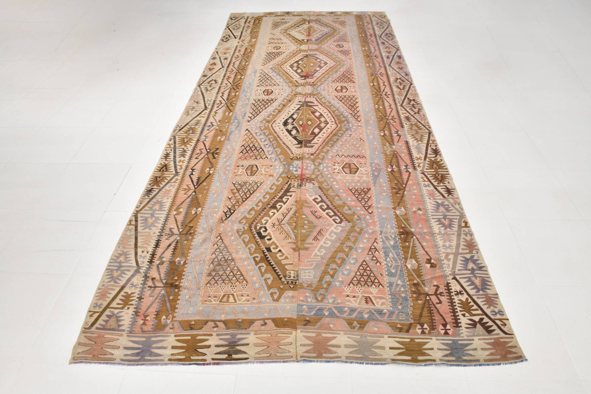 6x13 Handwoven Kilim Rug, 172x397Cm