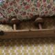 Coat rack vintage wood bamboo four hooks