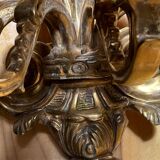 Pair of LXV style gilt bronze wall lights
