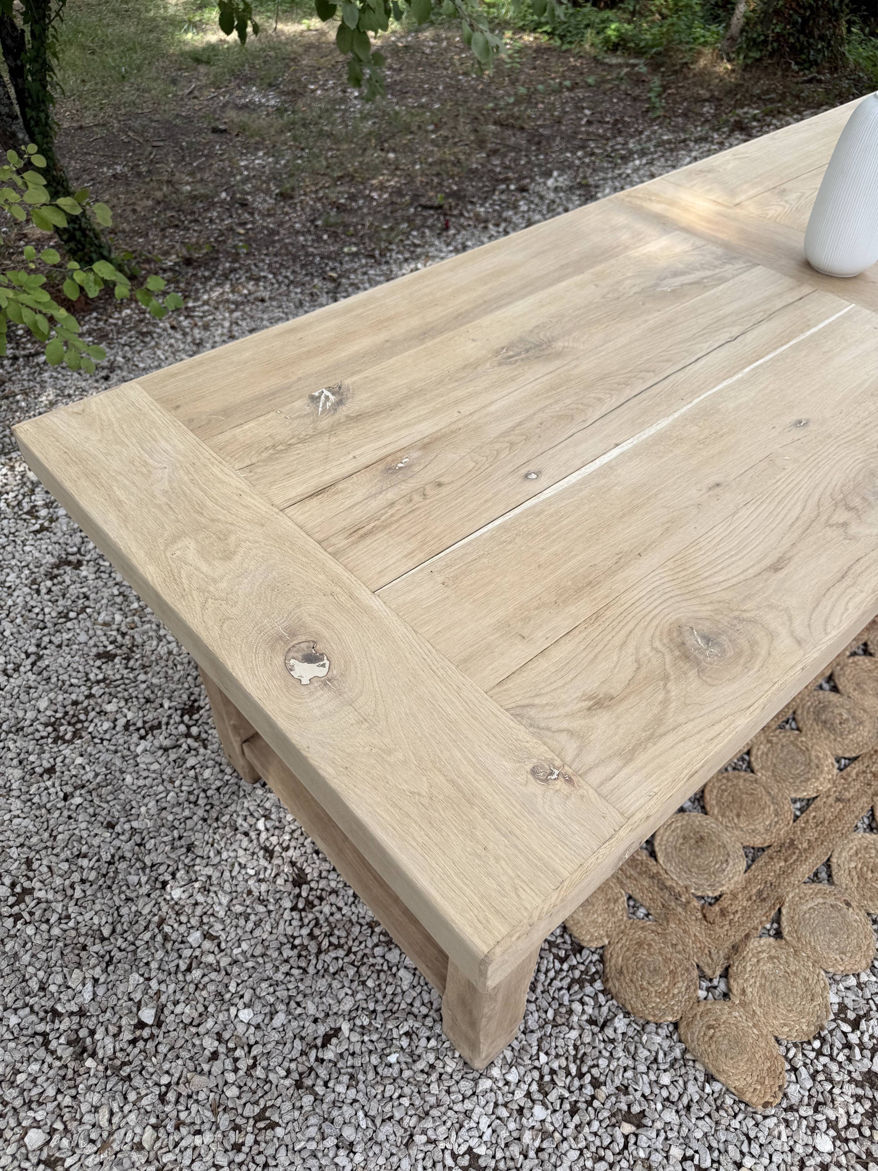 Large solid wood table 238cm